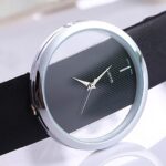 Transparent Round Pointer Quartz Watch