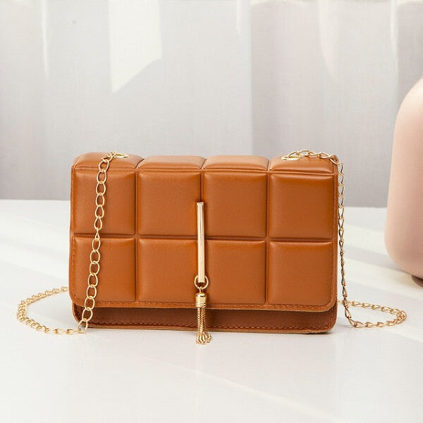 Mini Plaid Chain Crossbody Bag