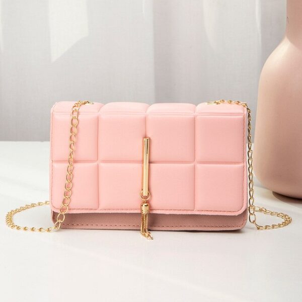 Mini Plaid Chain Crossbody Bag