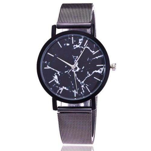 Simple Marble Watch Black