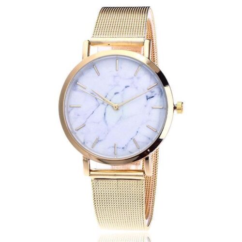 Simple Marble Watch Gold